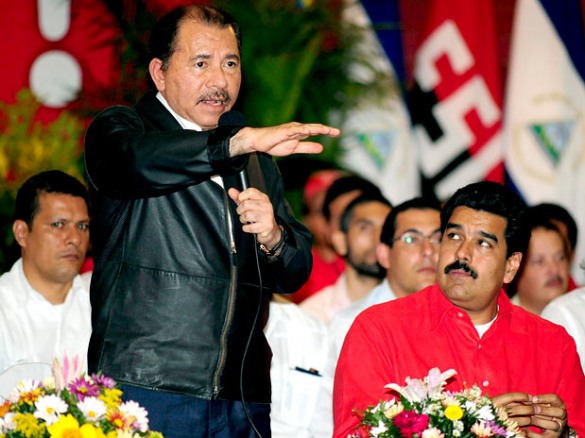 Presidente da Nicarágua, Daniel Ortega, discursa na abertura do Foro