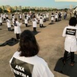 Protesto em homenagem às vítimas da Covid