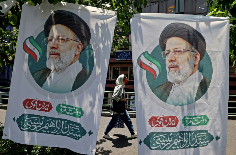 Campanha de Ebrahim Raisi, candidato vencedor das eleições presidenciais do Irã I Foto: AFP