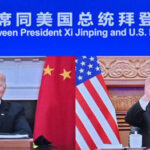 Encontro virtual entre os presidentes dos EUA e da China, Xi Jinping e Joe Biden, em novembro de 2021 I Foto: Xinhua