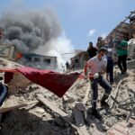 Bombardeio na faixa de gaza