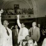 Bancada comunista protesta contra cassação em 1947 | Foto: Arquivo