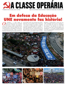 Última edição do jornal A cLasse Operária, publicada em julho de 2019 (ano 94, nº 65)