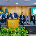 Presidente da República, Luiz Inácio Lula da Silva, durante cerimônia de assinatura da Medida Provisória “Brasil Soberano”. Palácio do Planalto, Brasília – DF. Foto: Ricardo Stuckert / PR