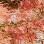 Bastnasita (em vermelho) associada a carbonatito. O mineral é uma das principais fontes de terras raras leves, como cério e neodímio, essenciais para ímãs permanentes, turbinas eólicas, veículos elétricos e tecnologias estratégicas. Crédito: Geology, Energy, and Minerals Mission Area / USGS – Domínio Público.