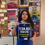 Estudante participa de mobilização pela meta de 10% do PIB para a educação. Crédito: Reprodução / Facebook UNE.