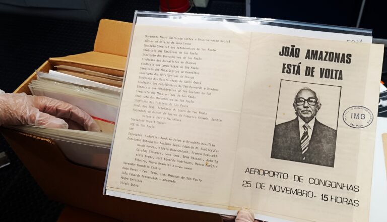 Caixa de documentação do Fundo João Amazonas no CDM. Foto: Leandro Melito / Grabois